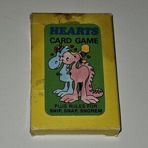 VTG 1985 Hoyle Hearts Game + Rules Snip Snap Snorem (box wear, cards good cond)